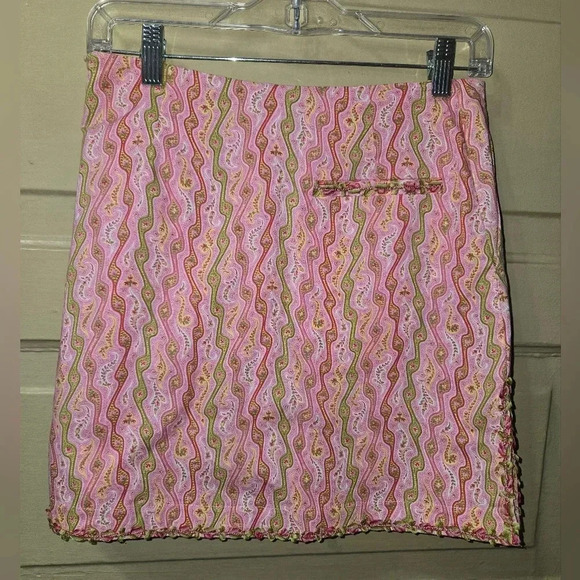 Golftini Pink Green Paisley Golf Mini Skort NWOT - Picture 2 of 8